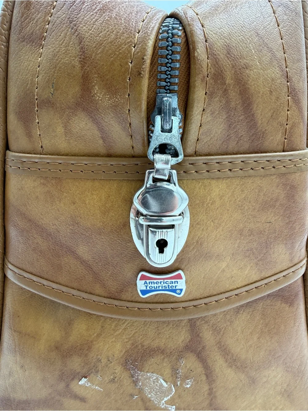Vintage American Tourister Tan overnight bag